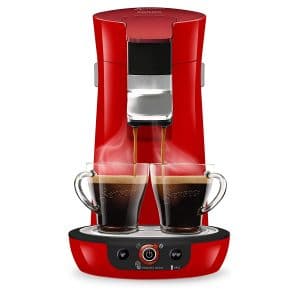 philips hd6564/81 machine à café à dosettes senseo viva café duo select rouge scintillant