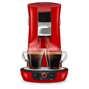 philips hd6564/81 machine à café à dosettes senseo viva café duo select rouge scintillant