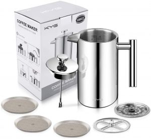 Cafetière à piston isotherme Kyg : présentation des éléments