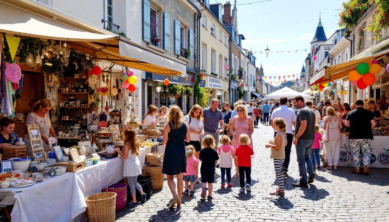 découvrez l'ambiance unique des courses de garçons de café à port-en-bessin, un événement captivant qui attire les touristes et met en valeur le savoir-faire et la convivialité des participants à travers des images saisissantes.
