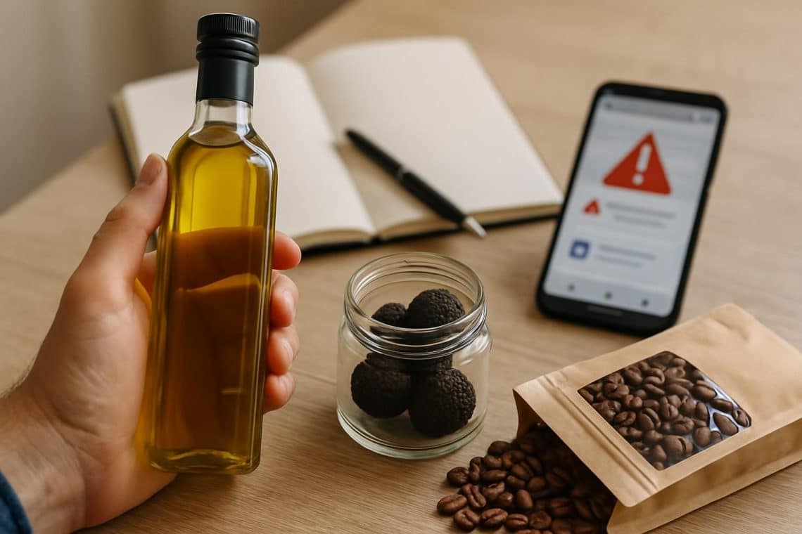 découvrez comment reconnaître et éviter les fraudes sur les produits alimentaires de luxe tels que l'huile d'olive, les truffes et le café, pour protéger votre achat et savourer l'authenticité.