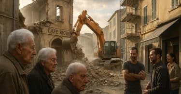 à bastia, la démolition du café riche suscite une vive émotion parmi les habitants nostalgiques et ravive l'espoir des commerçants pour un renouveau économique et urbain.