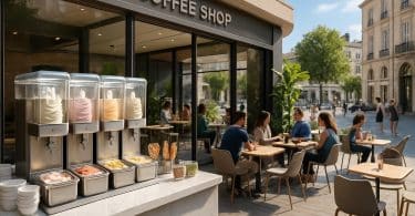 découvrez bientôt place molière, un coffee shop innovant à montpellier proposant des glaces en libre-service pour une expérience gourmande unique et conviviale.