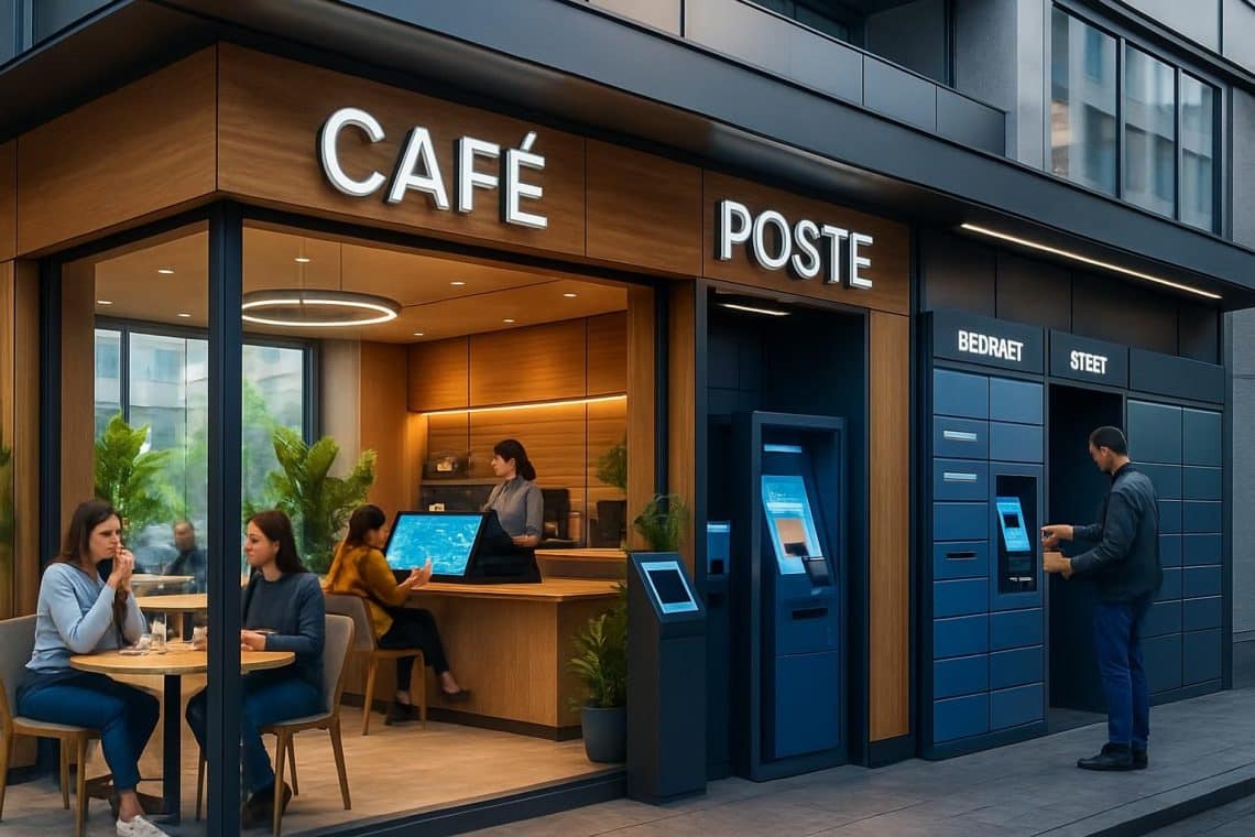 d&eacute;couvrez ce futur caf&eacute; qui va aussi devenir une agence postale innovante, alliant convivialit&eacute; et services modernes dans le maine libre.