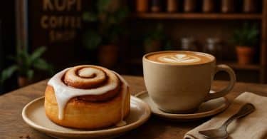 découvrez la dégustation gourmande du cinnamon roll irrésistible du kopi coffee shop, une douceur moelleuse et parfumée qui ravira vos papilles à chaque bouchée.