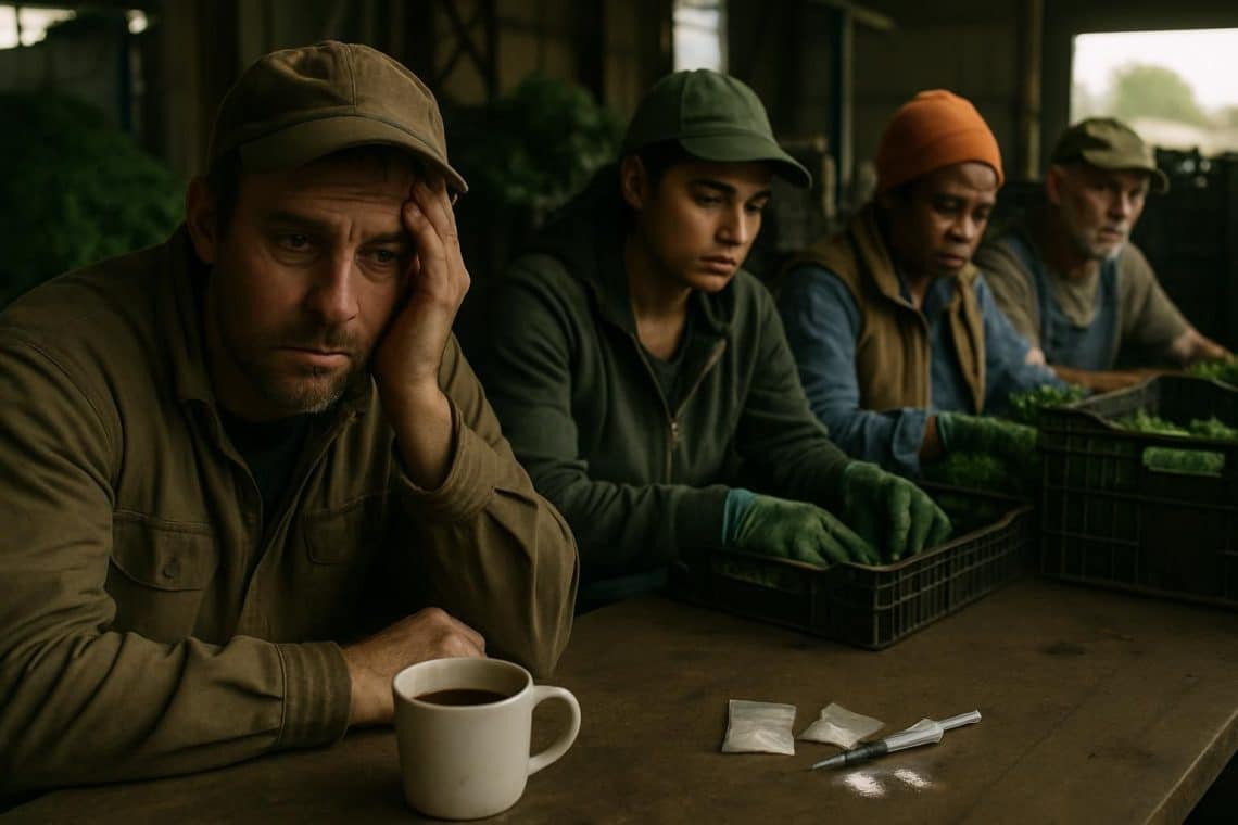 découvrez les témoignages poignants des travailleurs saisonniers sur leur consommation de drogues dures au travail, entre caféine et cocaïne, et les impacts sur leur quotidien.