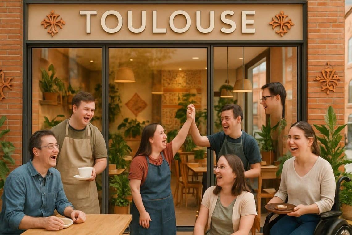 d&eacute;couvrez l'inauguration &agrave; toulouse du premier caf&eacute; joyeux, un lieu inclusif qui emploie cinq talents en situation de handicap, promouvant diversit&eacute; et solidarit&eacute; autour d'un moment convivial.