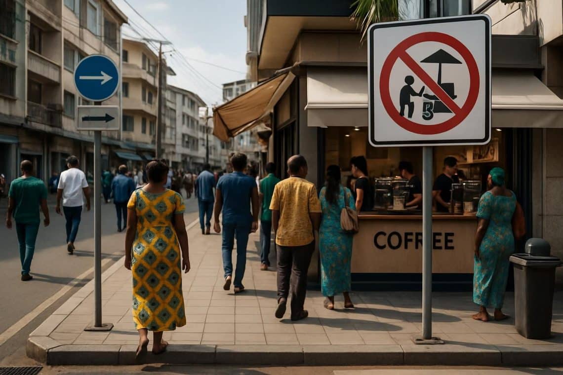 libreville annonce la fin de la vente ambulante de caf&eacute; afin d'am&eacute;liorer l'ordre public et la qualit&eacute; des services propos&eacute;s aux consommateurs.
