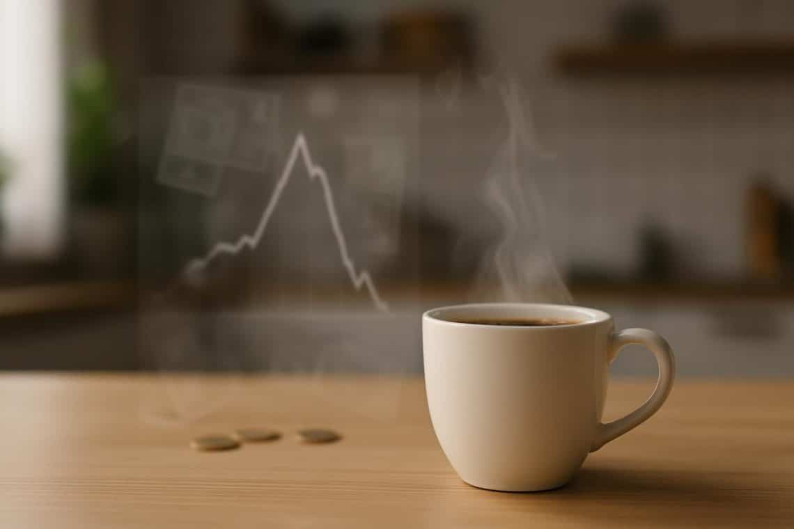 découvrez pourquoi, malgré une chute brutale après une hausse, le prix du café reste imperceptible dans nos dépenses quotidiennes.
