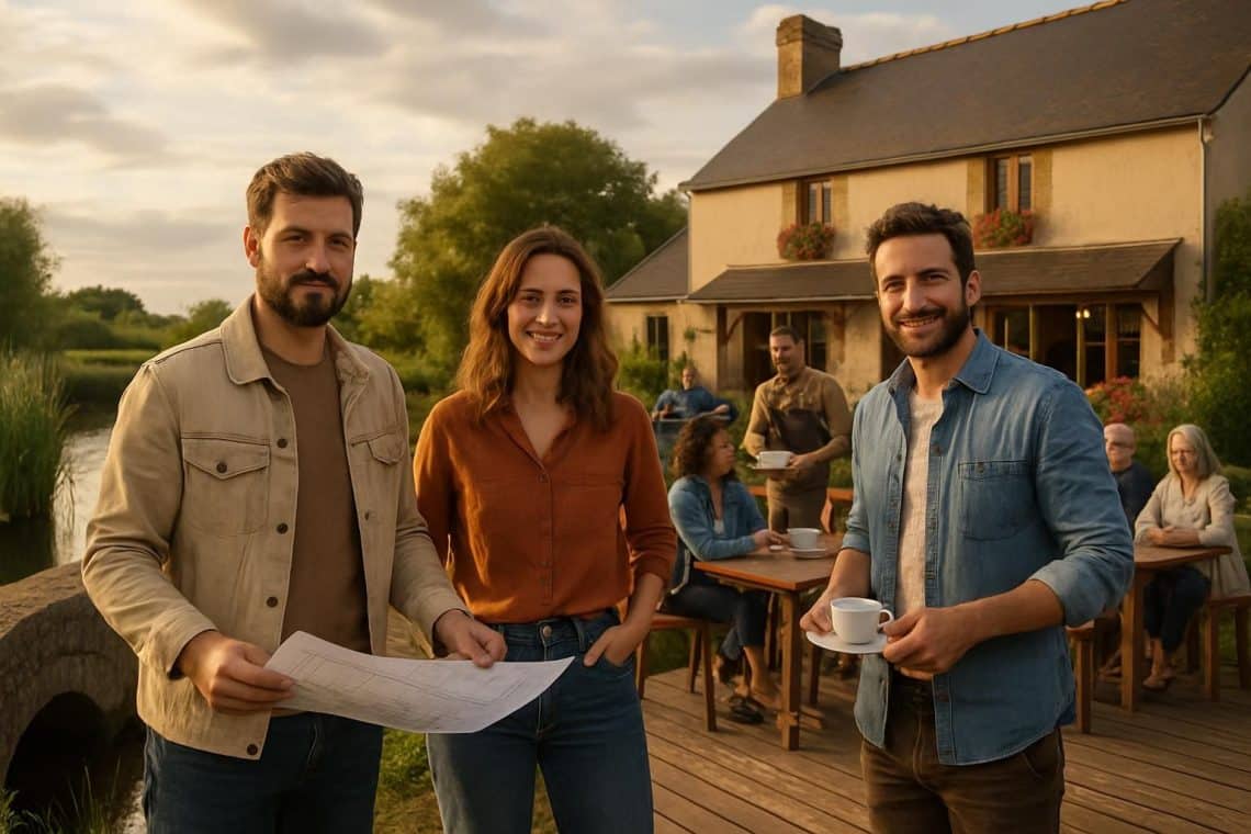 d&eacute;couvrez comment trois amis d'enfance ont redynamis&eacute; le caf&eacute; du pont aux portes de la bri&egrave;re, une histoire inspirante de passion, d'amiti&eacute; et de renouveau local.