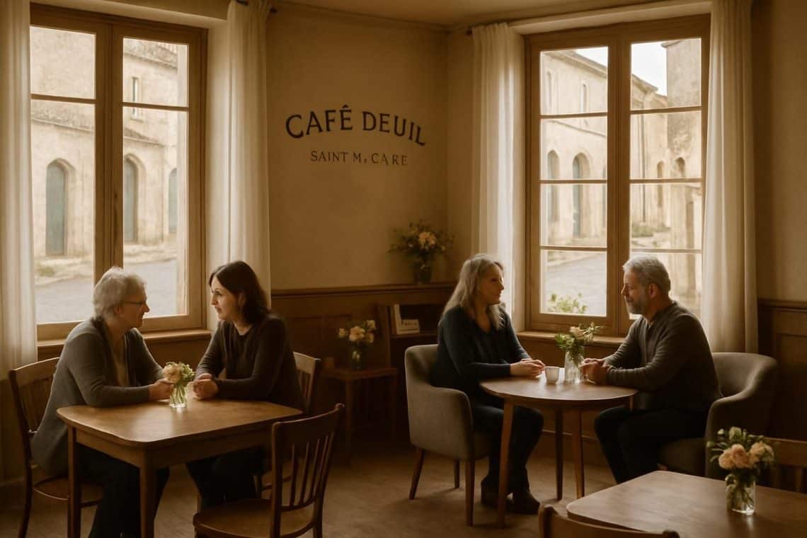 d&eacute;couvrez le lancement d'un caf&eacute; deuil &agrave; saint-macaire, s&egrave;vremoine, un lieu d'accueil et de soutien pour accompagner les personnes endeuill&eacute;es dans leur deuil.