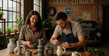 découvrez comment sonia et jérémy métamorphosent un ancien garage citroën au cœur d’angèle en un café céramique innovant, alliant art et convivialité.