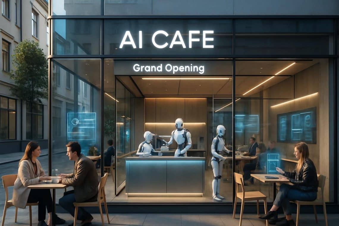 d&eacute;couvrez &agrave; stockholm un caf&eacute; innovant o&ugrave; l'intelligence artificielle prend les commandes pour offrir une exp&eacute;rience unique alliant technologie de pointe et convivialit&eacute;.