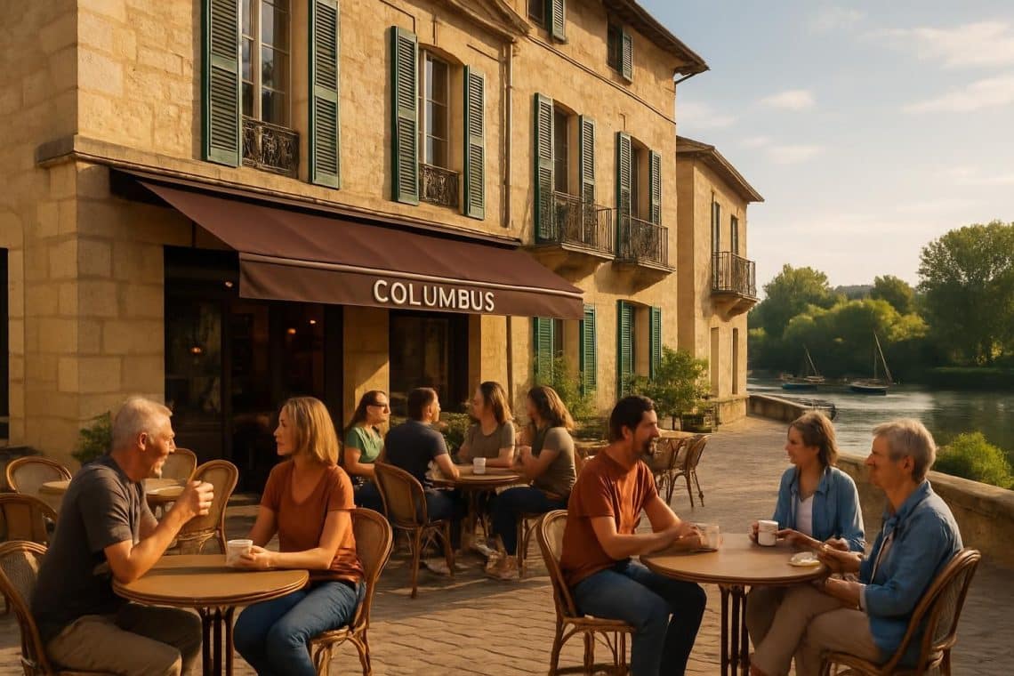 un colombus caf&eacute; ouvre ses portes en dordogne, un lieu embl&eacute;matique appr&eacute;ci&eacute; des habitants de bergerac pour se retrouver et partager des moments conviviaux.