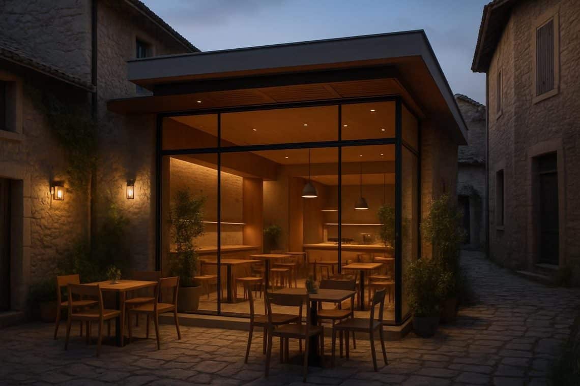 découvrez l'histoire d'un ancien architecte-designer qui ouvre un café haut de gamme dans son village d'enfance, offrant une expérience unique alliant élégance et l'illusion apaisante de l'isolement.