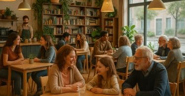 découvrez un café associatif à l... dédié à favoriser les échanges intergénérationnels et à créer des moments chaleureux de partage entre toutes les générations.