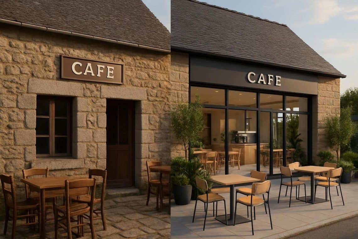 d&eacute;couvrez la transformation exceptionnelle d'un caf&eacute; du centre-bretagne suite &agrave; un investissement majeur dans son nouveau projet, alliant tradition et modernit&eacute;.
