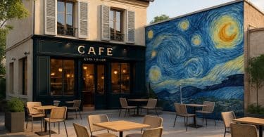 découvrez la transformation d'un café historique du val-d'oise, modernisé par de nouveaux propriétaires et orné d'une fresque unique inspirée de van gogh.