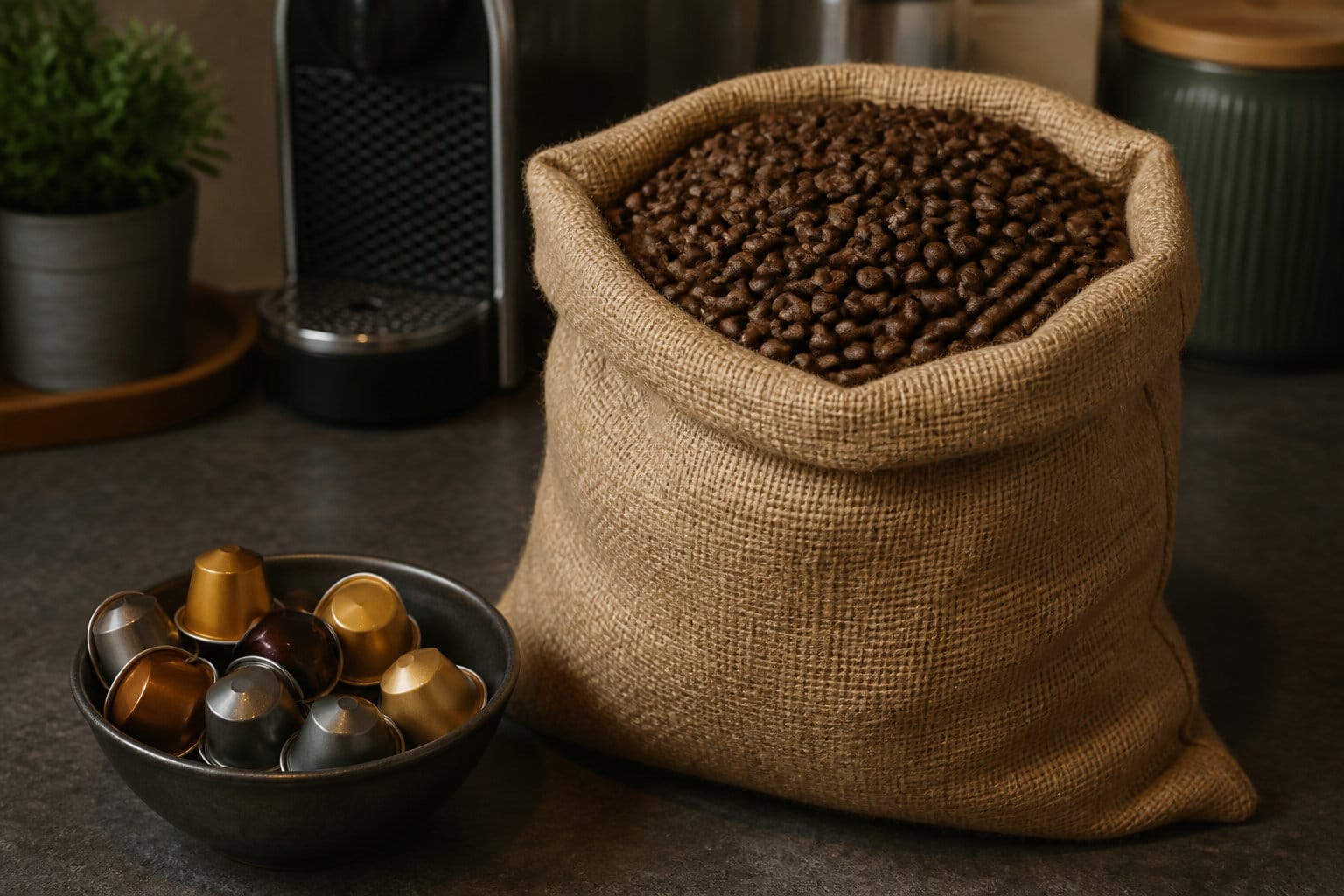 Comparatif financier entre capsules et café en grains