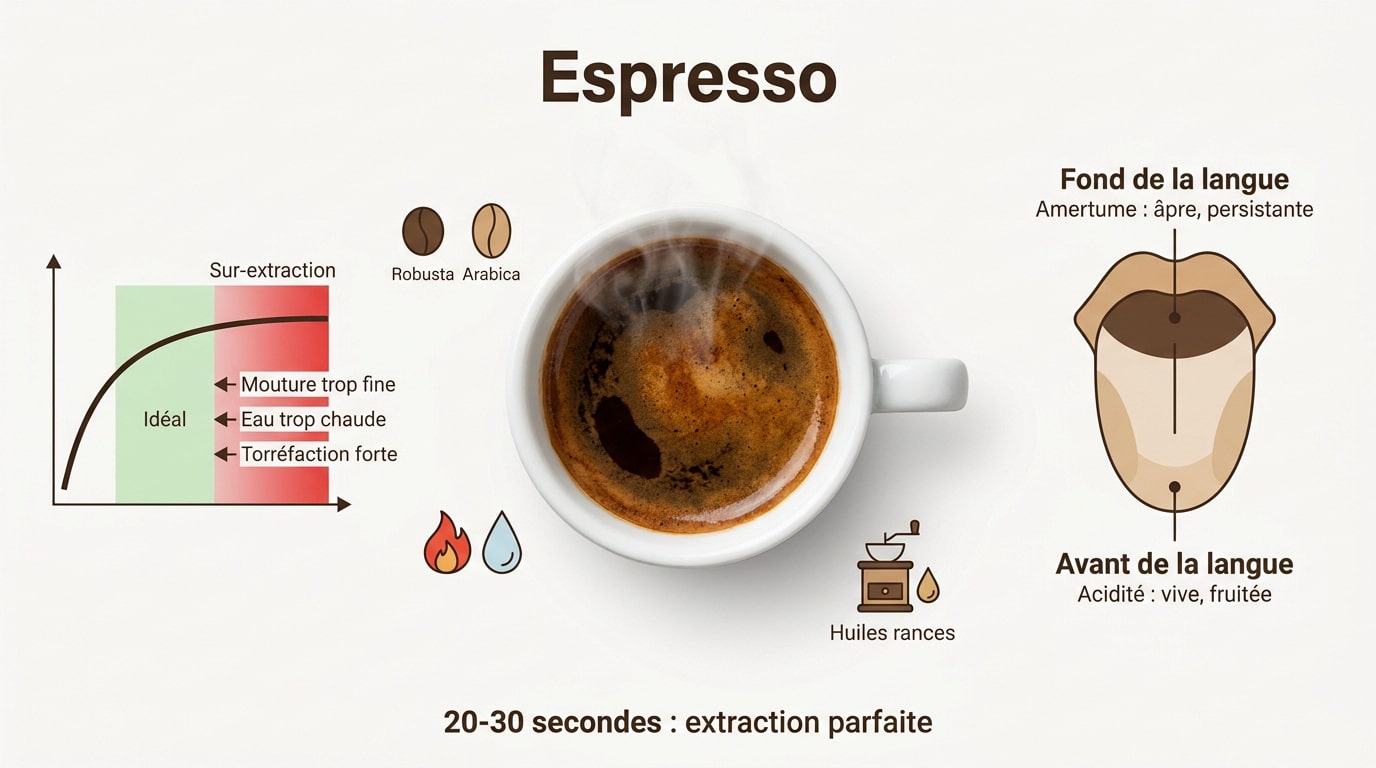 Extraction d'un espresso parfait avec une crema &eacute;quilibr&eacute;e