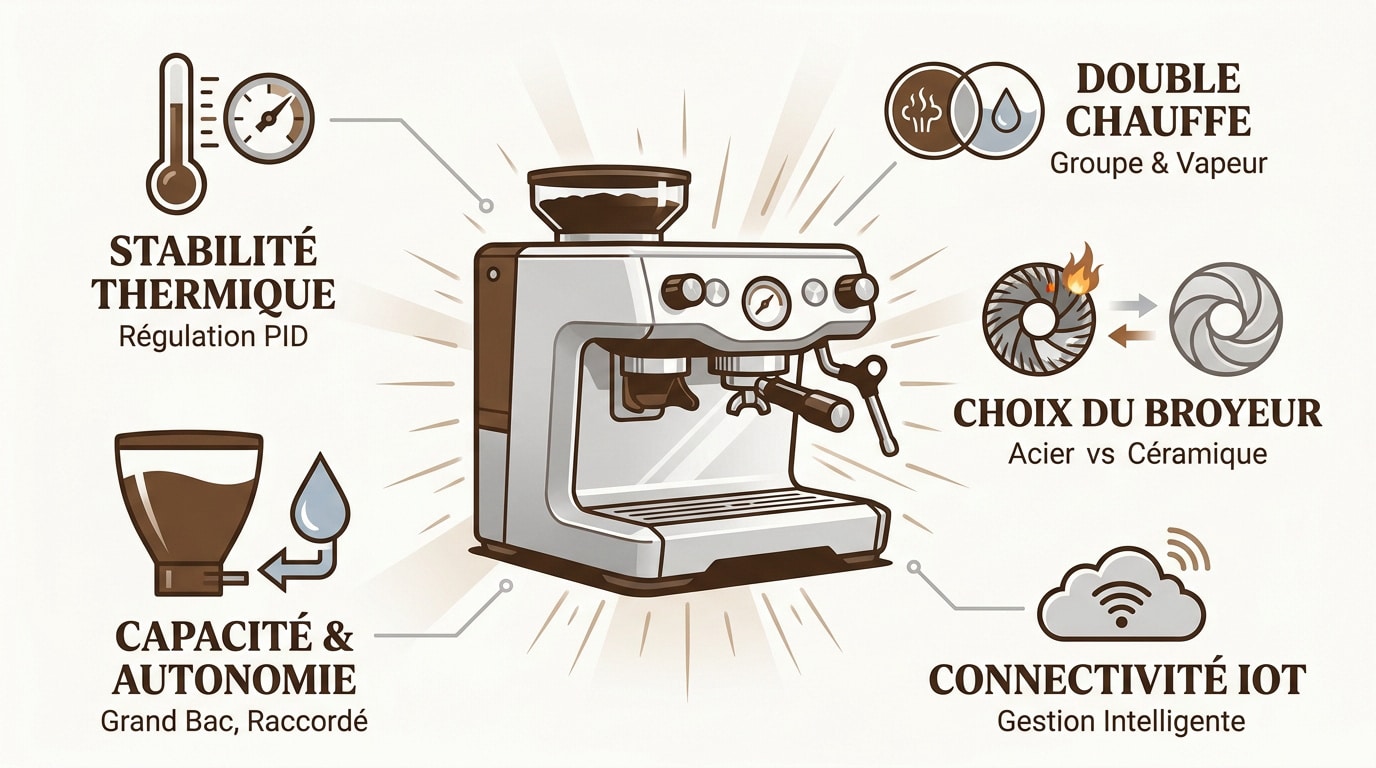 Machine &agrave; caf&eacute; professionnelle &agrave; grains pour restaurant haute performance 2026