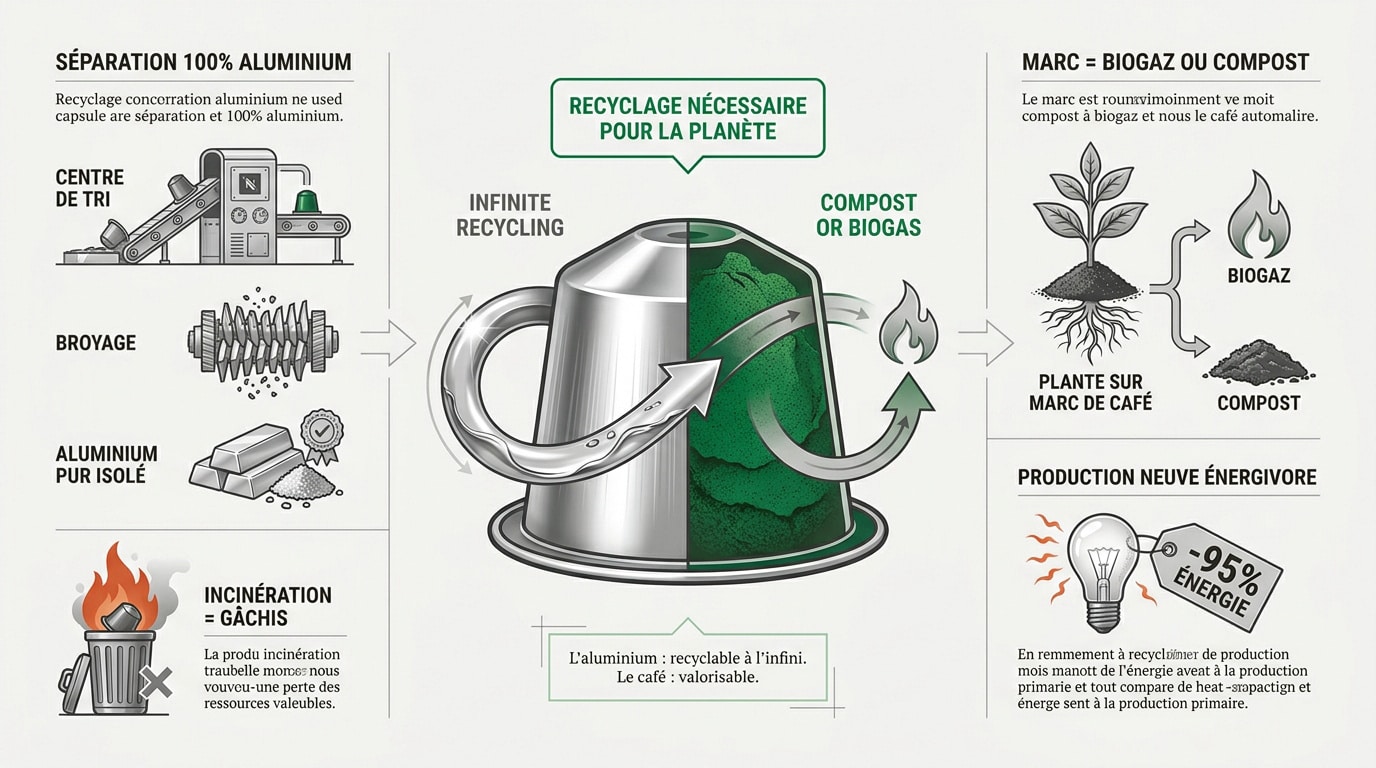 Valorisation de l'aluminium et du marc de caf&eacute;