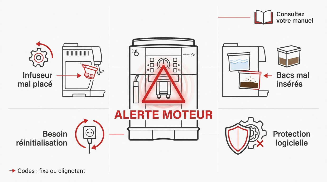 D&eacute;pannage du voyant triangle rouge sur une cafeti&egrave;re DeLonghi Magnifica S