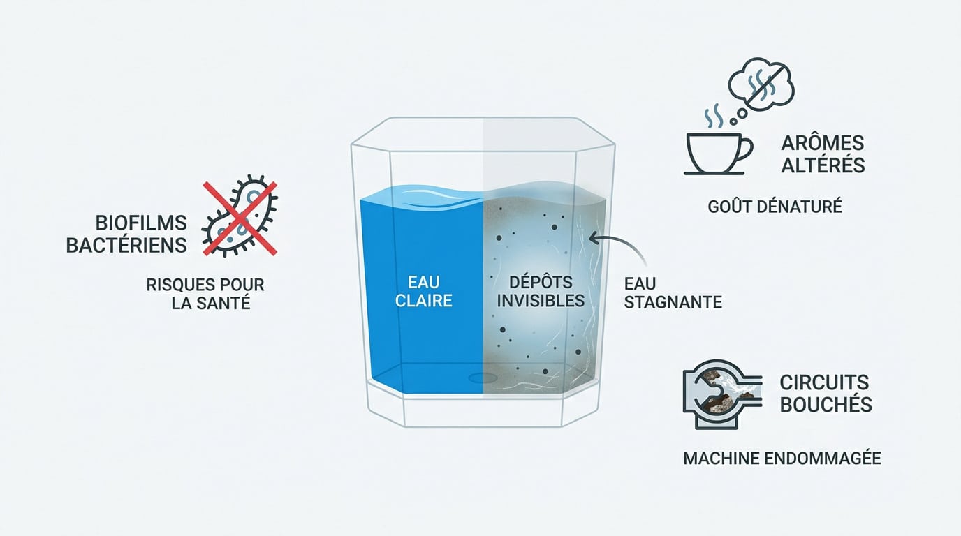 Infographie nettoyage r&eacute;servoir cafeti&egrave;re vinaigre blanc